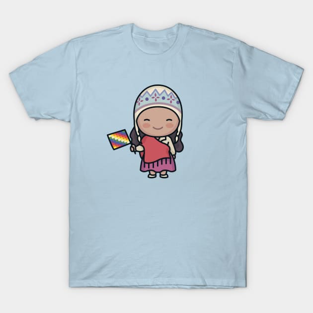 Cute South American Mountain Girl T-Shirt by SLAG_Creative